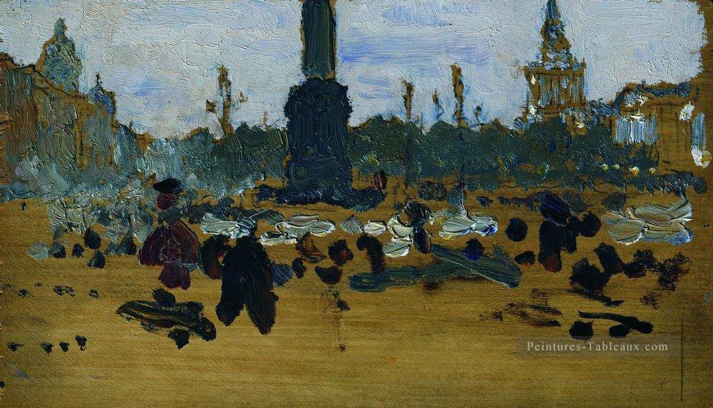 sur la place du palais à Saint Pétersbourg 1905 Ilya Repin Peintures à l'huile